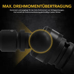 LEXIVON Schlagschrauber Kreuzgelenk-Gelenksatz | Premium 3 teilige Kugelfeder, Ausführung 1/2", 3/8" und 1/4" U-Kugelkopf passend für Drehmomentschlüssel, bohrer, steckschlüssel, ratsche (LX-113)