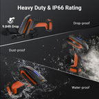 Tera Pro 3 in 1 Extreme Leistung Barcodescanner Kabellos 1D 2D QR Bluetooth Kabellos 2,4G & Kabelgebunden USB-C Industriell 1D Barcode Scanner 2500mAh Exzellente Fallfestigkeit mit Ständer 8100 Orange