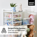SmartStore Aufbewahrungsboxen 3er-Set 52L I Stapelbare Kunststoffbox mit Deckel I BPA-frei & lebensmittelecht I Organizer für Hauswirtschaftsraum oder Garage I durchsichtig und mit Clipverschluss