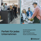 Safescan 185-S automatischer Geldscheinprüfer zur schnellen Überprüfung von Geldscheinen - Inklusive US Dollar - Falschgeldprüfgerät mit 7-facher Echtheitsprüfung - 100% genauer Geldscheinprüfer