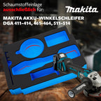 APTEX Schaumeinlage passend für Makita Akku-Winkelschleifer DGA 411-414, 461-464, 511-514 MakPac Gr. 2-3