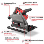 Einhell Professional Akku-Tauchsäge TP-PS 18/165 Li BL - Solo Power X-Change (18 V, Ø 165 mm Sägeblatt, Brushless, 56 mm Schnitttiefe, werkzeuglose Einstellung, ohne Akku)