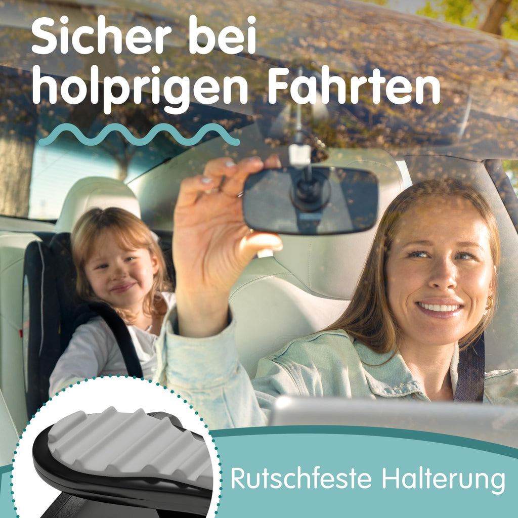 Onco Clip-On Autospiegel Baby Rücksitz - 100% Bruch- und Rüttelsicherer Baby Autospiegel für Nach Vorne Gerichtete Kindersitze, Spiegel Auto Baby Rückbank, Rückspiegel Auto, Auto Spiegel für Baby