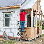 BONTEC Trittleiter 4 Stufen Klappbar, 150kg Kapazität mit Breiten Anti-Rutsch-Pedalen, Faltbarer Stahl-Tritthocker, Schwamm-Lenker, Zuhause, Speisekammer, Innen- und Außenbereich, Schwarz