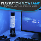 PlayStation Glitzer Flüssigkeitsfluss-Lampe mit schwebenden Controller-Icons - Offiziell lizenziertes Sony Merchandise, Gaming-Raum-Nachtlicht, Schlafzimmerdeko, Black