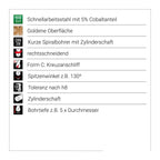 RUKO Spiralbohrer Satz 25 tlg 1–13 mm A215215RO HSS-Co5 Metallbohrer DIN 338 Typ N für Stahl Edelstahl NE-Metalle