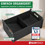 ATHLON TOOLS Kofferraumtasche faltbar - Kofferraum-Organizer, Auto Faltbox, Autotasche - verstärkt und stabil - mit Anti-Rutsch-Klett