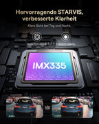 Baseus VD1 Pro Dashcam Auto Vorne Hinten 4K+1080P, Solar-Dashcam mit 14-Tägiger Batterie-Standby-Parkmodus, Dash Camera Auto mit Akku, STARVIS Nachtsicht, 5GHz WLAN, GPS, 32GB Karte