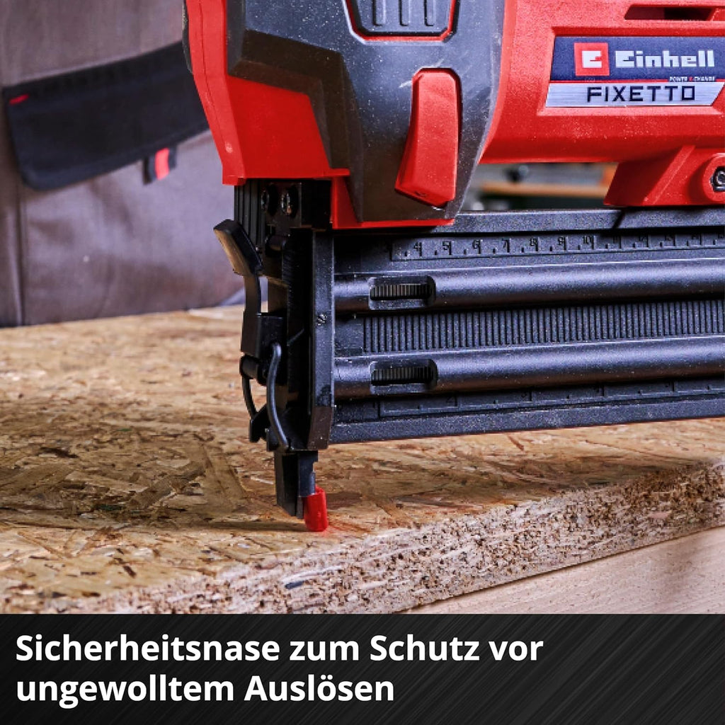 Einhell Professional Akku-Nagler FIXETTO 18/50 N Power X-Change (18V, 60 Schuss/min, max. 50 mm Nagellänge, Tiefeneinstellung, Einzel-/Serienschuss, inkl 500 Nägel, ohne Akku)