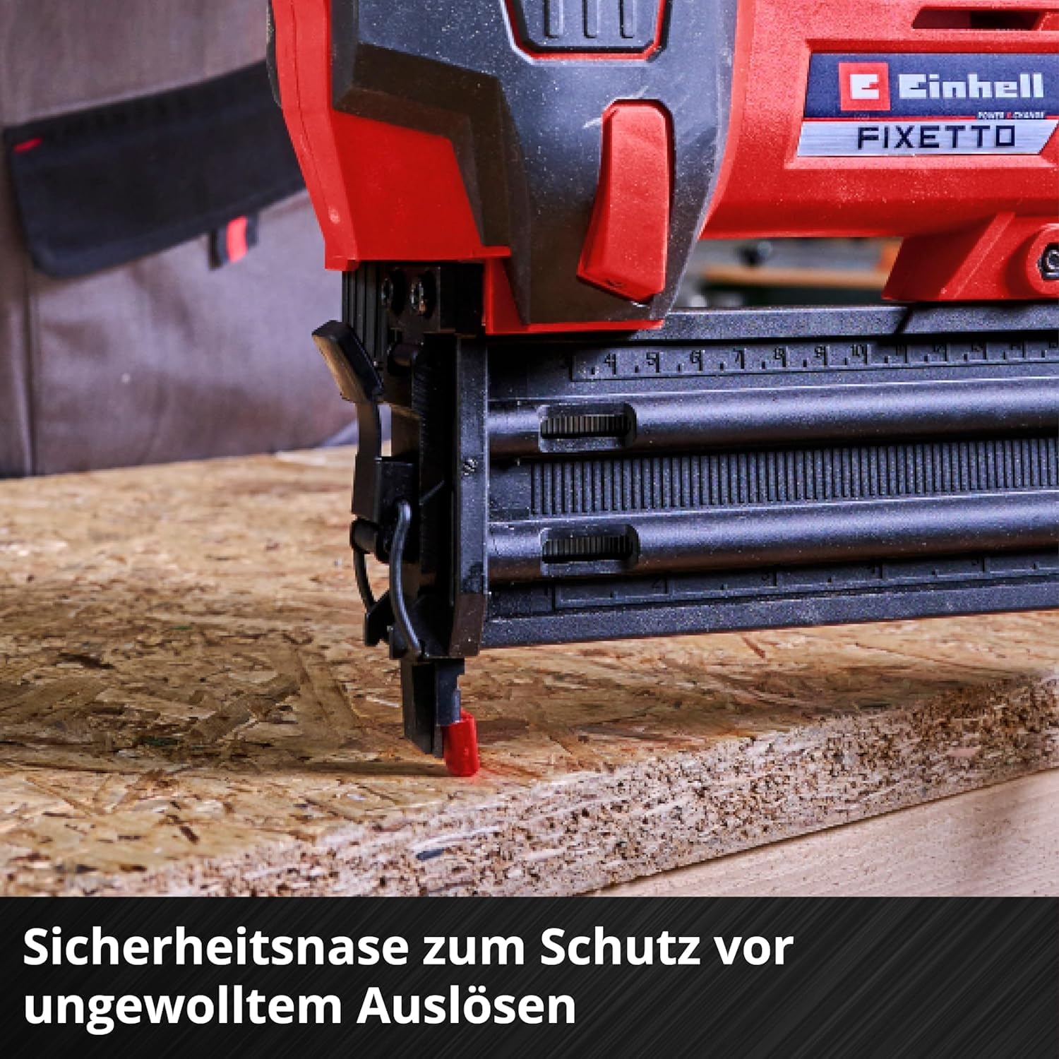 Einhell Professional Akku-Nagler FIXETTO 18/50 N Power X-Change (18V, 60 Schuss/min, max. 50 mm Nagellänge, Tiefeneinstellung, Einzel-/Serienschuss, inkl 500 Nägel, ohne Akku)
