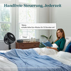Levoit 20dB Standventilator sehr leise mit intelligenter Steuerung via APP & Alexa, DC Motor mit 30m Wurfweite, Ventilator mit Kühlung, Fan mit Fernbedienung, 4 Modi 12 Stufen 12 Std Timer