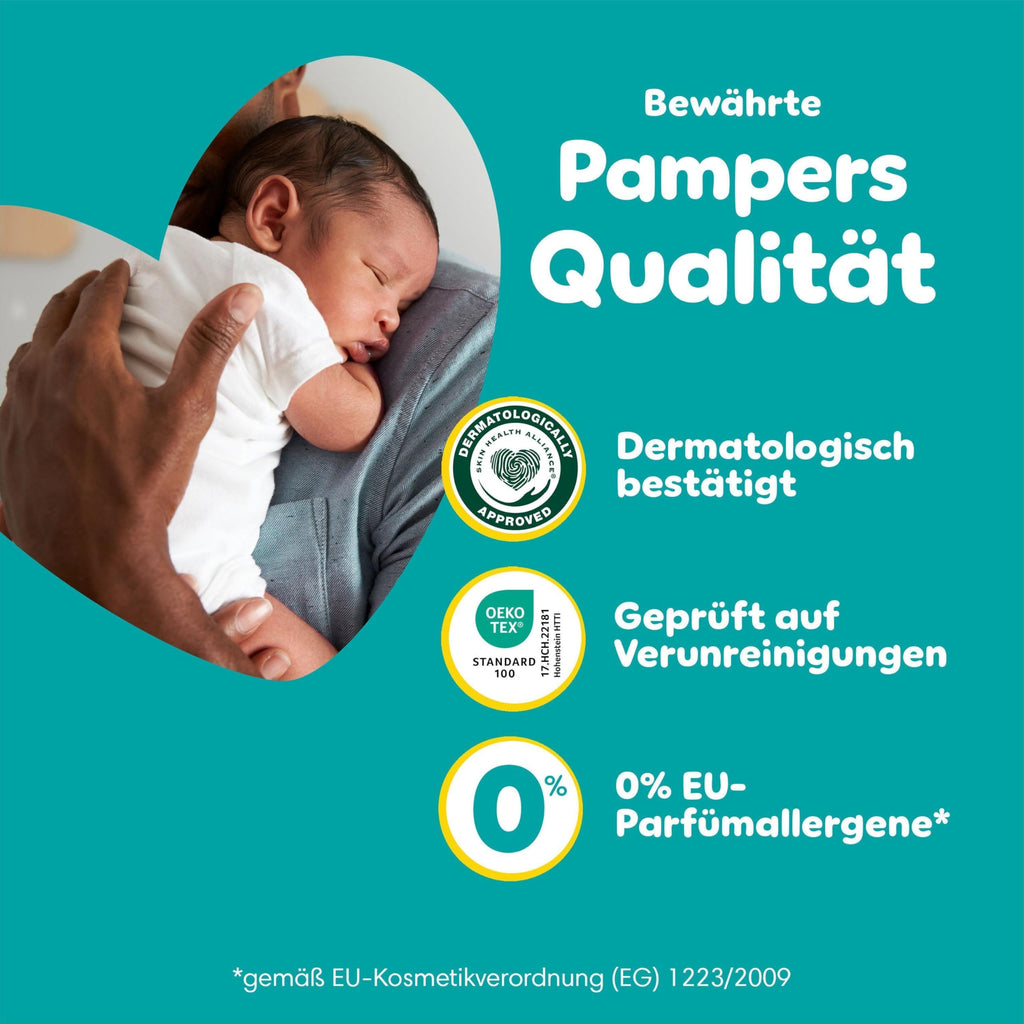 Pampers Baby-Dry Größe 6, 148 Windeln, 13kg-18kg, Bis zu 100% Auslaufschutz & Komfort die ganze Nacht