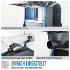Güde 55440 Abricht- & Dickenhobel GADH 200 (Abrichttische aus Alu-Druckguss, Hobelwellenschutz, Überlastschalter), Blau, 82 x 46 cm