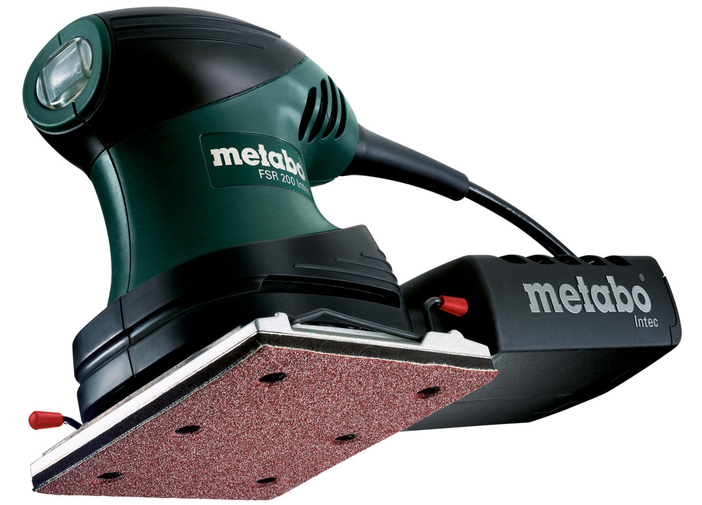 metabo Sander FSR 200 Intec - 200 W, 114 x 102 mm Schleifplatte, Schwingzahl 26000/min - Staubauffangkassette, Softgrip, langlebig und handlich - Ideal für präzises Schleifen - Inkl. Kunststoffkoffer