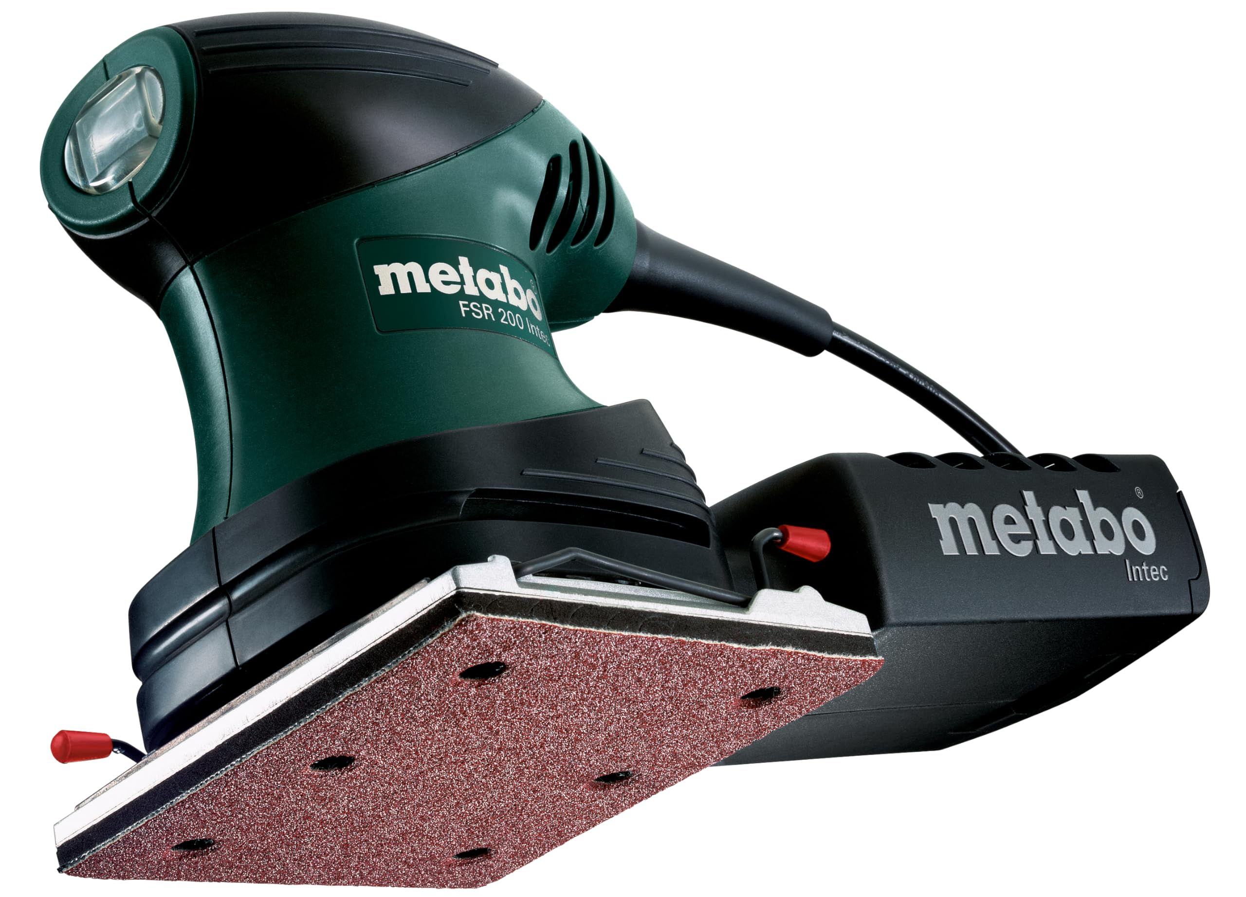 metabo Sander FSR 200 Intec - 200 W, 114 x 102 mm Schleifplatte, Schwingzahl 26000/min - Staubauffangkassette, Softgrip, langlebig und handlich - Ideal für präzises Schleifen - Inkl. Kunststoffkoffer