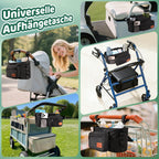 Guiseapue Universal Kinderwagenorganizer: Getränkehalter/Becherhalter für Kinderwagen Buggy Organizer Zubehör, Großer Kapazität Kinderwagentasche, Baby Erstausstattung Neugeborene
