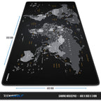 TITANWOLF - XXL Mauspad Gaming Titanwolf 900x400 mm - Mousepad XXL Gaming Groß - Tischunterlage Large Size - verbessert Präzision und Geschwindigkeit - Design Weltkarte Schwarz