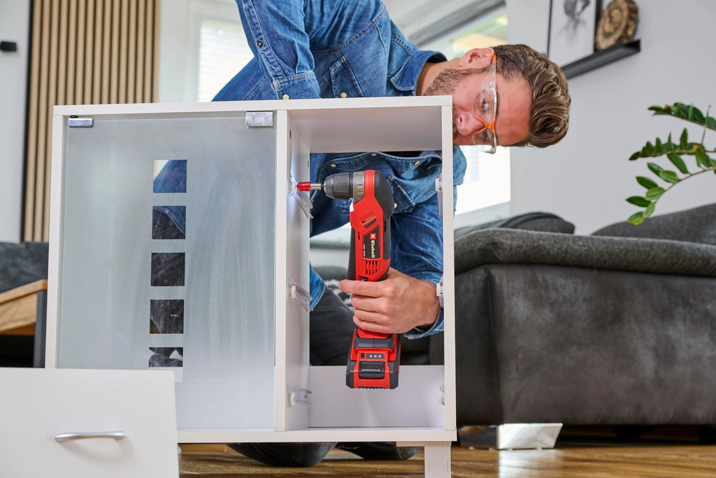 Einhell Akku-Winkelbohrmaschine TE-AD 18 Li-Solo Power X-Change (18 V, 45 Nm, 10 mm Schnellspannbohrfutter, LED-Licht, drehbare Batterieaufnahme, ohne Akku)