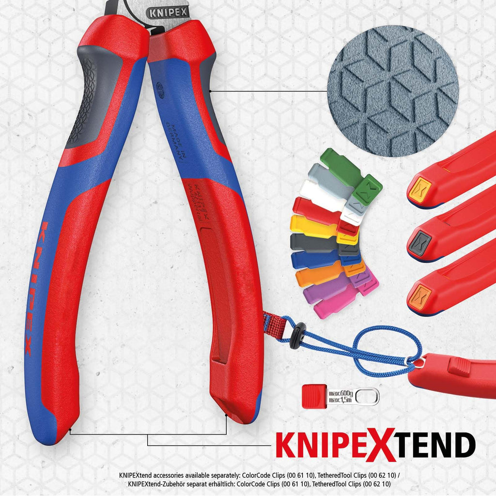 KNIPEX Kabelschere mit Comfort-Griffen 165 mm, 95 12 165