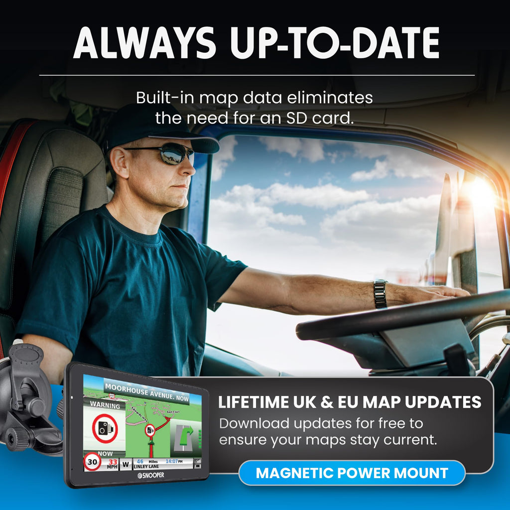 Snooper S6900 Truckmate EU LKW Navigationssystem mit aktiver Magnethalterung
