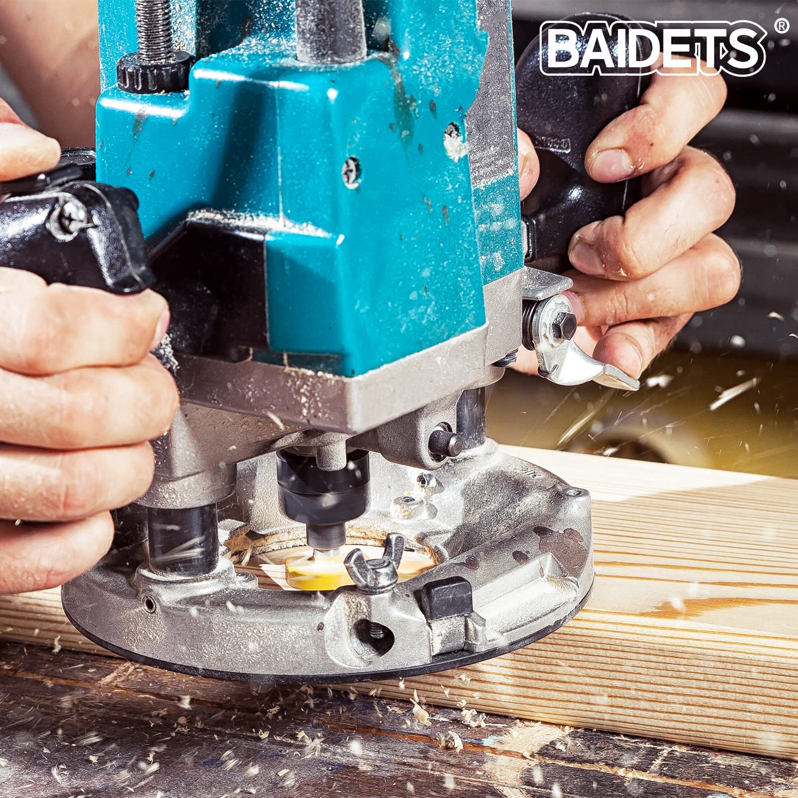 BAIDETS 35tlg. Fräser Set für Holz - Hartmetall Fräsersatz Zubehör Oberfräsen mit 1/4 Schaft (6.35 mm Schaft), für professionelle und Einsteiger-Schreinerarbeiten.