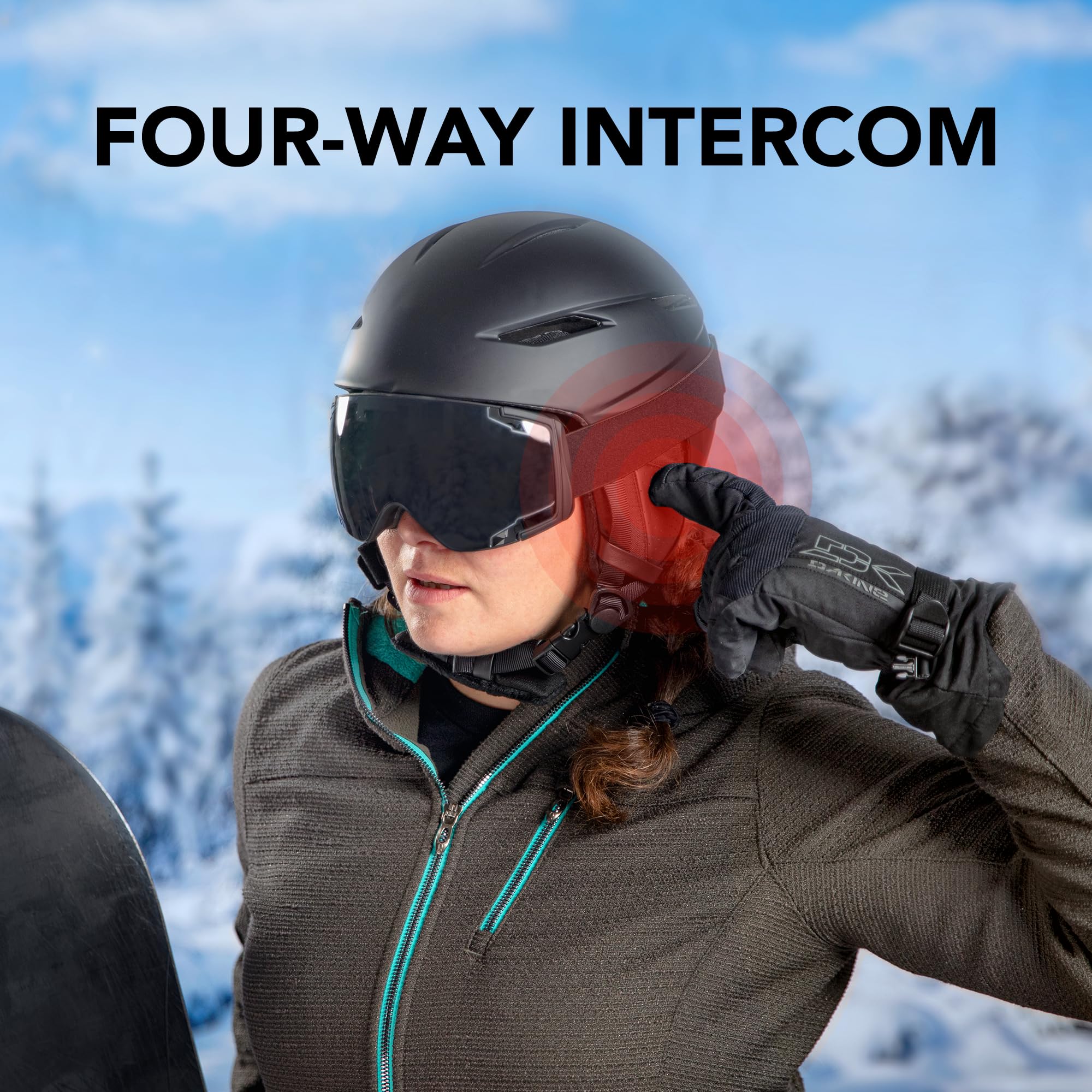 Sena Snowtalk 2 - Universal Bluetooth Headset für Ski- und Snowboardhelme mit integriertem drahtlosem Intercom