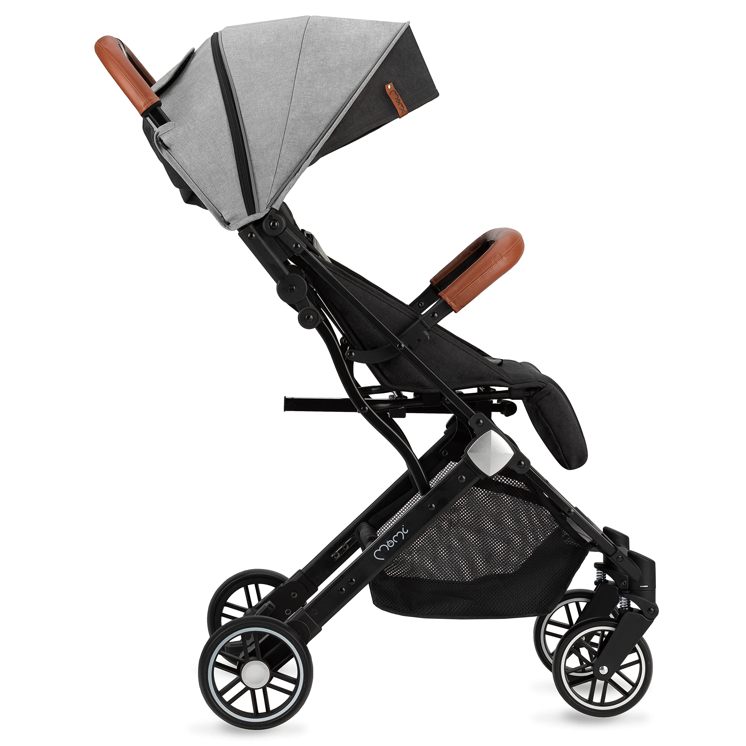 MOMI ESTELLE Kinderwagen für Kinder ab 6 Monat bis zu max. Körpergewicht von 15 kg, H105 x B51 x T75 cm, klappbar auf die Maße H65 x B51 x T21 cm, Gewicht 7,5 kg, 5-Punkt-Sicherheitsgurt
