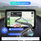 Android Autoradio 1din mit Navi 7 Zoll Bildschirm Android Auto & Wireless CarPlay Auto Radio Touch Display mit Bluetooth FM WiFi GPS SWC USB 2G+32G