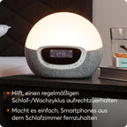 Lumie Bodyclock Shine 300 - Lichtwecker mit Radio, 15 Klängen und Einschlafsonnenuntergang
