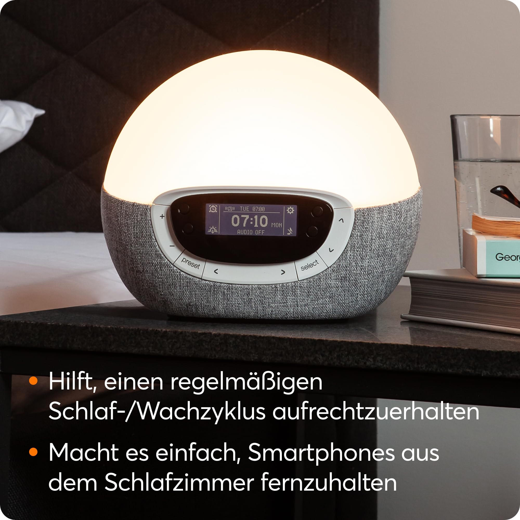 Lumie Bodyclock Shine 300 - Lichtwecker mit Radio, 15 Klängen und Einschlafsonnenuntergang