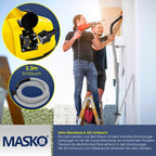 MASKO® 6IN1 Industriestaubsauger Staubsauger Nass Trocken Sauge Aschesauger 2300W + Steckdose✓ Blasfunktion ✓ Trocken-Saugen & Nass-Saugen | Industrie-Sauger mit & ohne Beutel | beutellos, Gelb