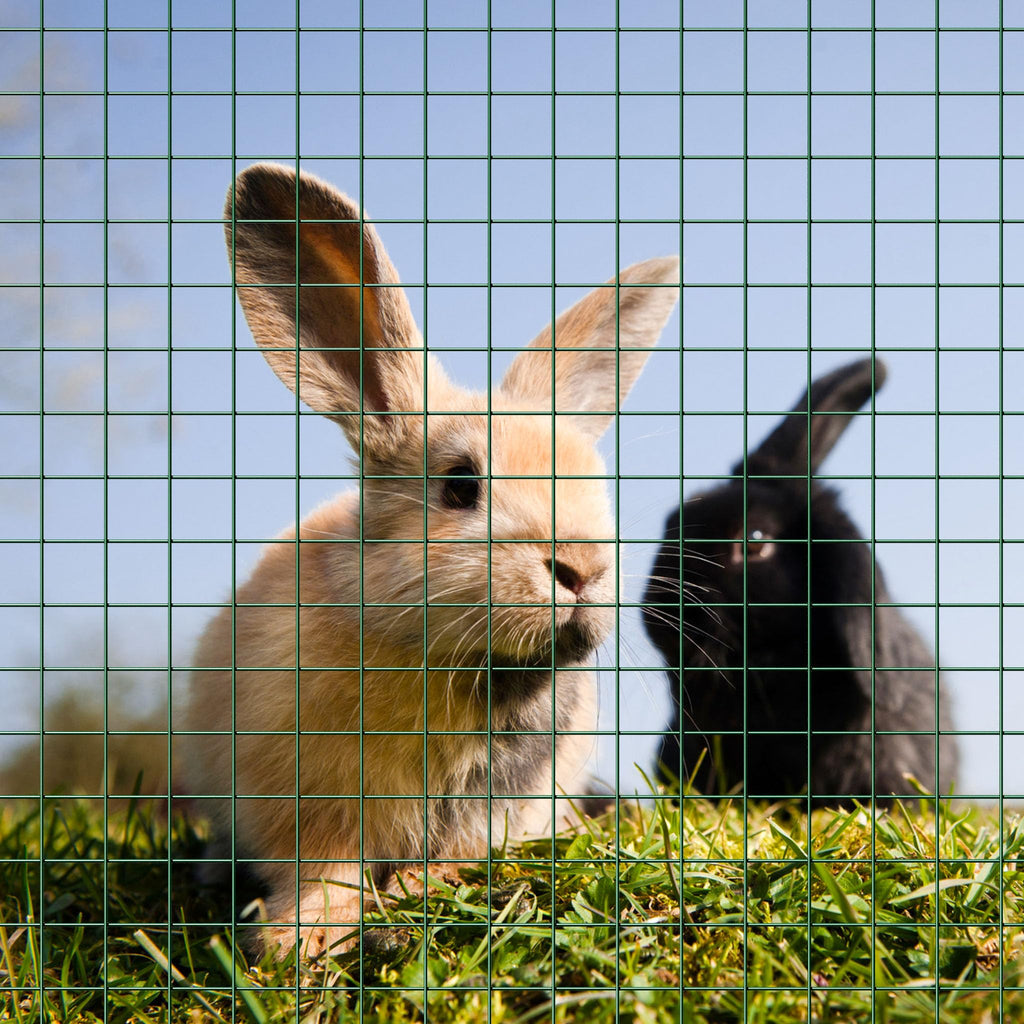 Wiltec Maschendrahtzaun Grün Verzinkt 1x10 m Rostbeständig Gartenbereich Tierhaltung