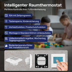 VILSTEIN® Elektrische Fußbodenheizung [150W/m²] - Bodenheizung Elektrisch geeignet für Laminat, Fliesen & mehr - Elektro Fussbodenheizung - Elektrische Heizmatte Fußboden - (14x0.5m - 7qm)