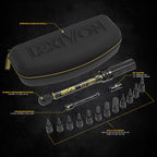 Drehmomentschlüssel Fahrrad & Motorrad, 1/4 Zoll, inklusive 15 teiliges Set Innensechskant Hex und Torx Bits, Messbereich 2-26 Nm mit Verlängerungsstange, torque wrench set Für Rennrad und mehr