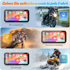 Carpuride W603 Motorrad-Carplay-Bildschirm, Kabelloses CarPlay und Android Auto für Moto, Fernbedienung, 6,3-Zoll-wasserdichter Touchscreen, BT Audio, GPS-Navigation, Siri, G00gle-Assistent