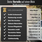 HELDENWERK Kofferraumtasche faltbar mit Anti-Rutsch-Klett - Kofferraum-Organizer, Auto Faltbox, Einkaufstasche - verstärkt und stabil