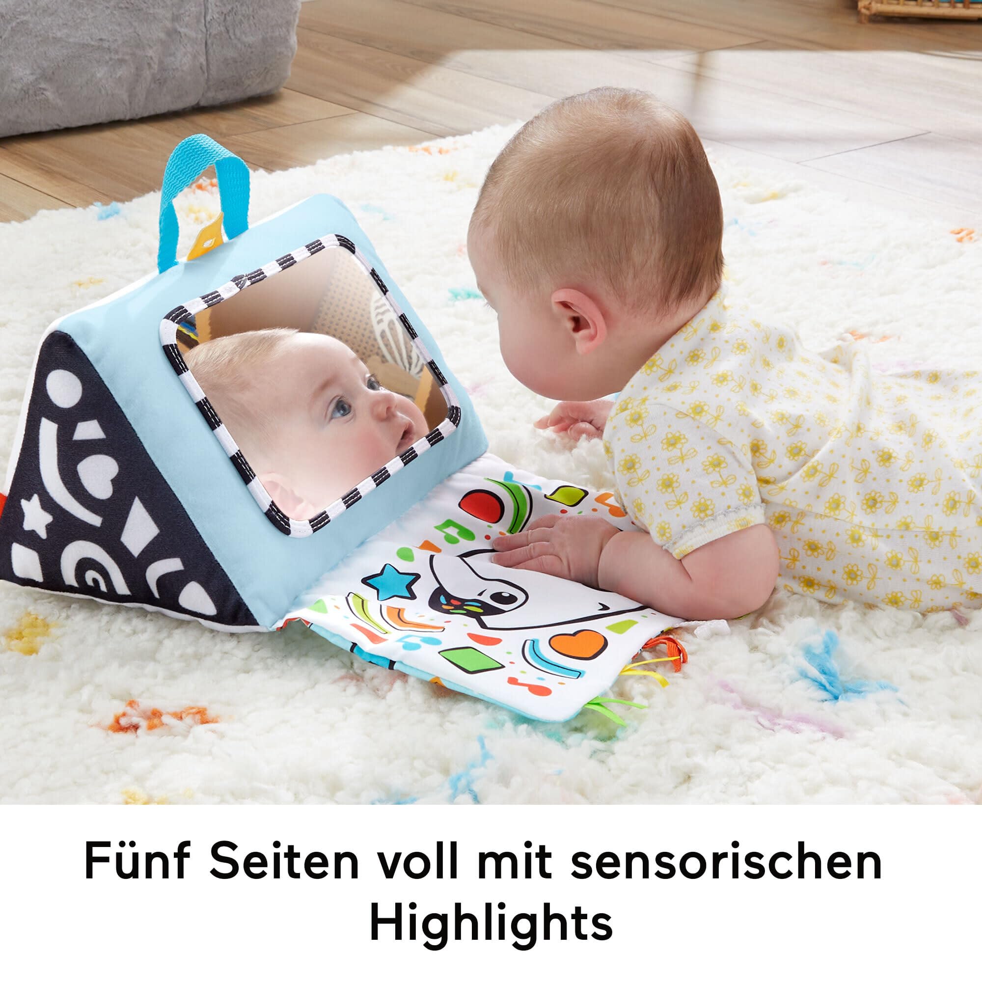FISHER-PRICE Kick & Play Soft Piano - Weiches und tragbares Pianospielzeug, mitwachsendes Design, bunte Tasten, für Babys ab der Geburt, HND54