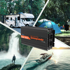 EDECOA 1500W Reiner Sinus Wechselrichter 12V auf 230V - Universal Batterie-kompatibel Lithium/AGM/Gel - 90% Effizienz - Fernbedienung & USB - 6-in-1 Schutz für Wohnmobile Camping 3000W Spitzenleistung
