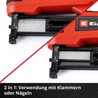Einhell Akku-Nagler TE-CN 18 Li - Solo Power X-Change (Li-Ion, 18V, Tacker und Nagelpistole, max. 20 Schuss pro Minute, inkl. 300 Nägel, inkl. 300 Klammern, ohne Akku, ohne Ladegerät)