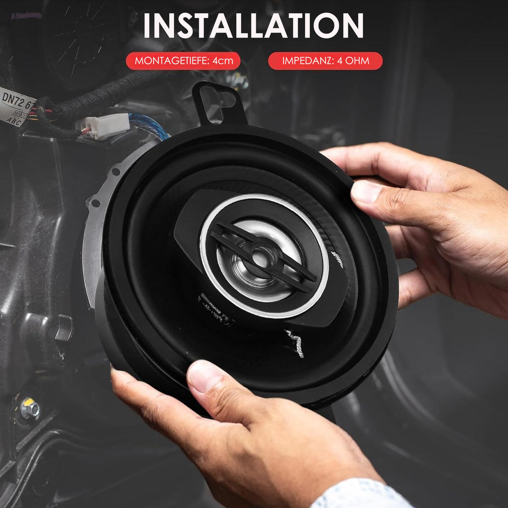 Pyle Autolautsprecher 8,8cm (3,5") – 2-Wege Koaxial Lautsprecher System 120W, 4 Ohm Impedanz, 1" Neodym Hochtöner, 4cm (1,6") Einbautiefe, KSV Spule, Poly Injection Membran – Einbaulautsprecher Auto