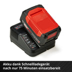 Original Einhell Starter Kit 4,0 Ah Akku und Ladegerät Power X-Change (Li-Ion, 18 V, 75 min Ladezeit, passend für alle Power X-Change Geräte) 1er Pack