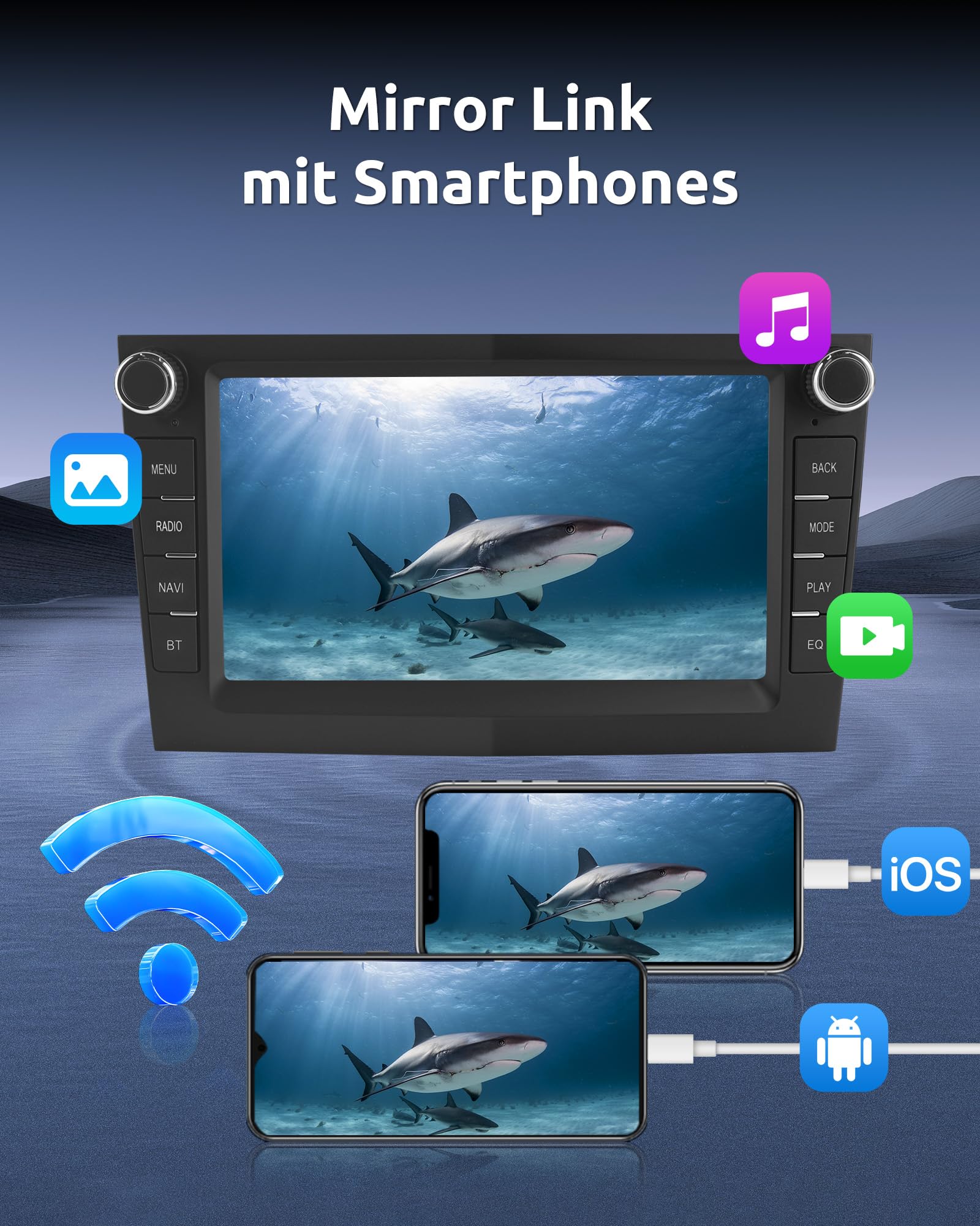 ESSGOO 4+64G Drahtloses Autoradio und Android Auto CarPlay Für Vauxhall Opel Corsa C/D Zafira B Astra G/H Meriva Signum Combo mit 7 Zoll Touchscreen Bluetooth FM RDS GPS WiFi Silber