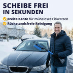 LICARGO Eiskratzer Auto mit Besen 67cm - Teilbares Stecksystem - stabil & wackelfrei - kratzerfrei & lackschonend Schneebesen Auto - Rutschfester Griff, kompakt verstaubar - Scheibenkratzer PKW & SUV