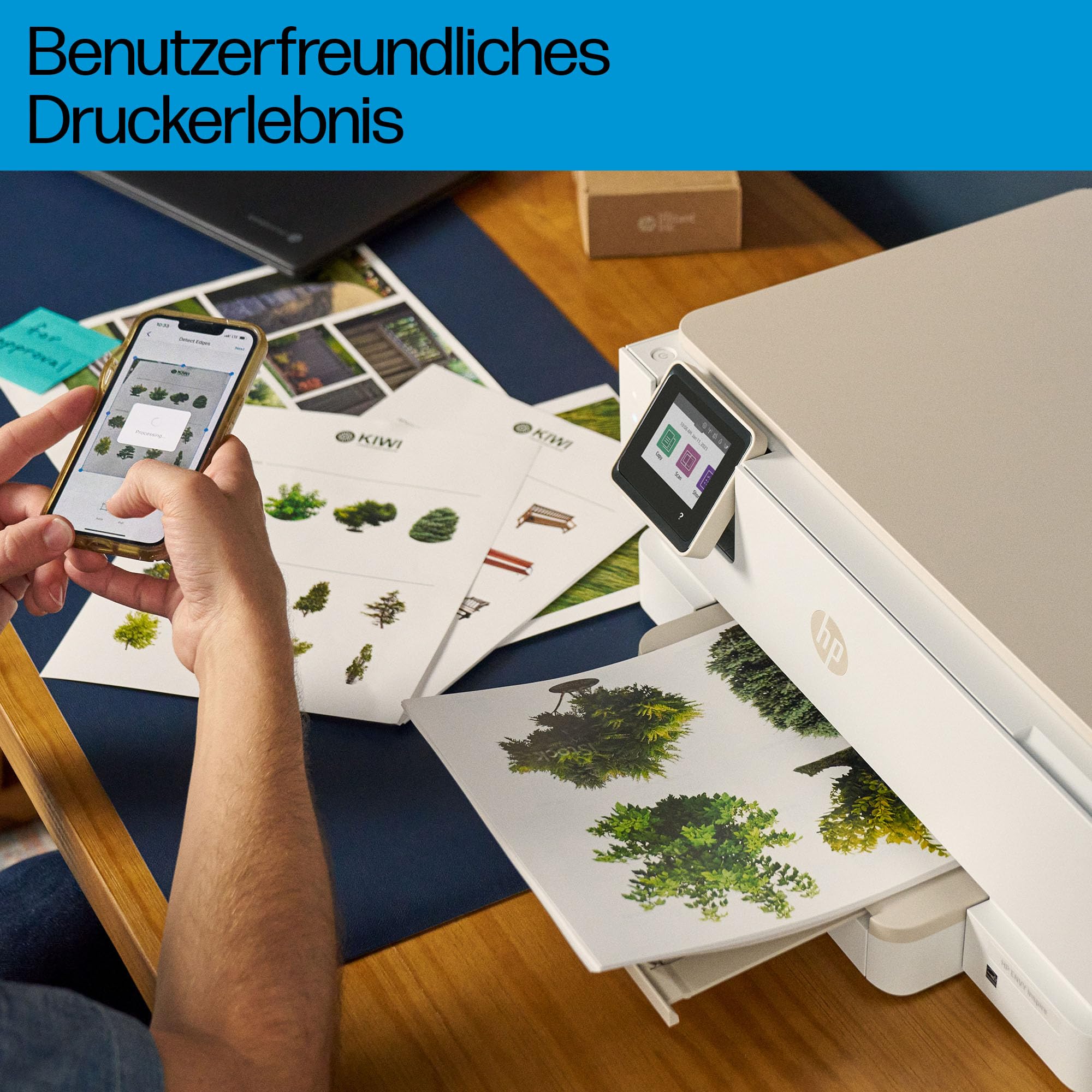 HP Envy Inspire 7220e Multifunktionsdrucker, Tintenstrahldrucker, 6 Monate gratis drucken Instant Ink inklusive, Drucken, Scannen, Kopieren, Fotodruck, DIN A4, WLAN, Airprint