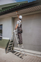 DRABEST Leiter PRO Serie Trittleiter Alu Klaptritt 8 Stufen Klappleiter Beidseitig Leiter max 150 kg