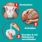Pampers Baby-Dry Pants Größe 8, 117 Windeln, 17kg+, 360° Passform hilft, Auslaufen zu verhindern