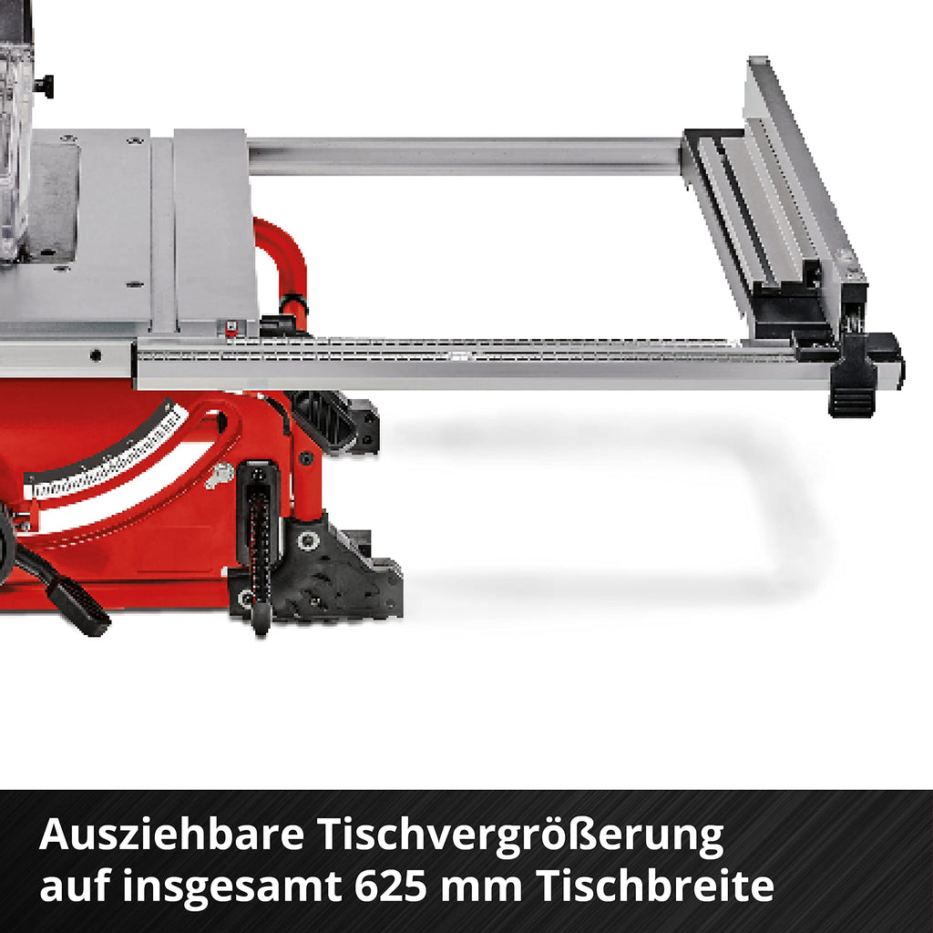 Einhell Akku-Tischkreissäge TE-TS 36/210 Li-Solo Power X-Change (36 V, 70 mm Schnitthöhe, Ø 210 mm Sägeblatt, Tischverbreiterung, Winkelanschlag, Parallelanschlag, ohne Akku)
