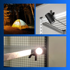 REV LED Wandleuchte - Wandlampe mit Akku & Bewegungsmelder, 180lm, kabellos, dimmbar, 360° drehbar. Wegeleuchte zum Mitnehmen - ideal für Camping, Garage & Keller, IP54, schwarz