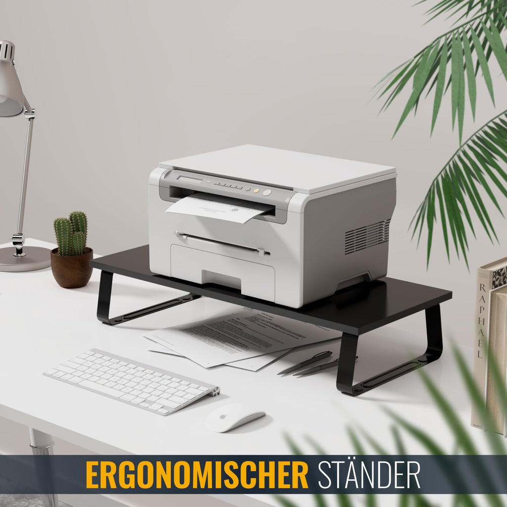 RICOO Monitor Schreibtischaufsatz Schreibtisch Aufsatzregal Ständer für Computermonitore FS0111 Monitorständer 60 x 26 x 12 cm Bildschirmerhöhung Bildschirmständer Lapdesk Laptop Tisch Laptoptisch