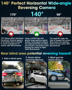 AHD 1080P Rückfahrkamera NTSC & PAL Auto Rückfahrkamera One-Key-Switch-8-Videosignalen Universal IP68 Wasserdicht Nachtsicht HD Auto Rückansicht Kamera für PKW, SUV, Wohnmobil, LKW [Bildrate 25fps]